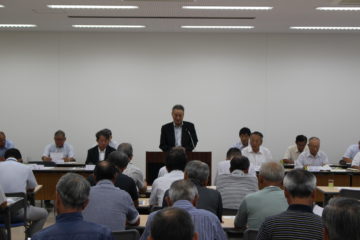 H30.8.10 臨時総代会　理事長挨拶