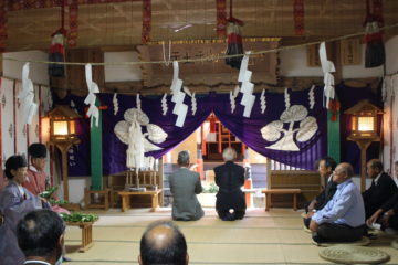 平成30年8月27日宇賀神社代表参拝玉串奉奠の様子