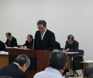 H31.3.27 通常総代会で挨拶する齋藤理事長